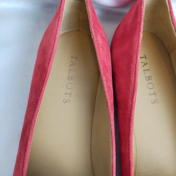NWOT Talbot's Driving Moccasins Red Suede Sz 8M. - Picture 2 of 6